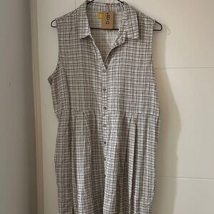 Plaid Sleeveless Dress